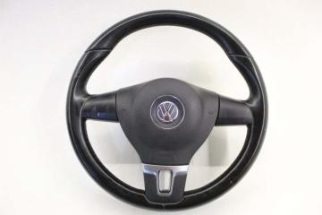 Аирбаг на руль Volkswagen Passat B7 (365) CAX 2012 Руль в сборе, дефекты (см.фото) без пиропатрона.(кожа) Кемерово (ул. Проездная)