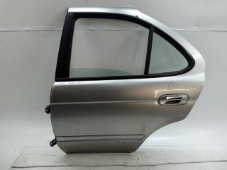 Дверь Nissan Sunny FB15 QG15 2003 Оригинал, в сборе без обшивки, дефект ЛКП, дефект (вмятины). Кемерово (ул. Проездная)