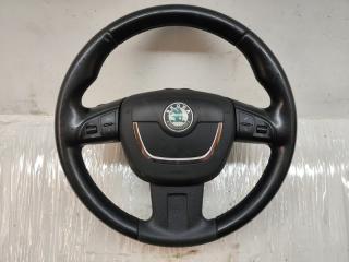 Аирбаг на руль Skoda Superb 3T5 CFGB 2012 Оригинал, кожа, руль в сборе (мультируль), без пиропатрона, дефект (см. фото). Краснодар